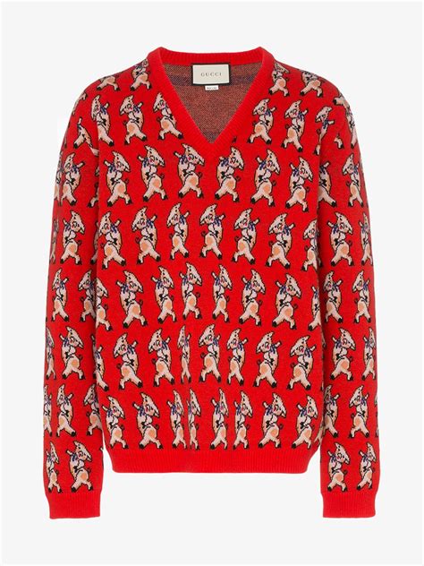 gucci pig collab|Gucci flying pig sweater.